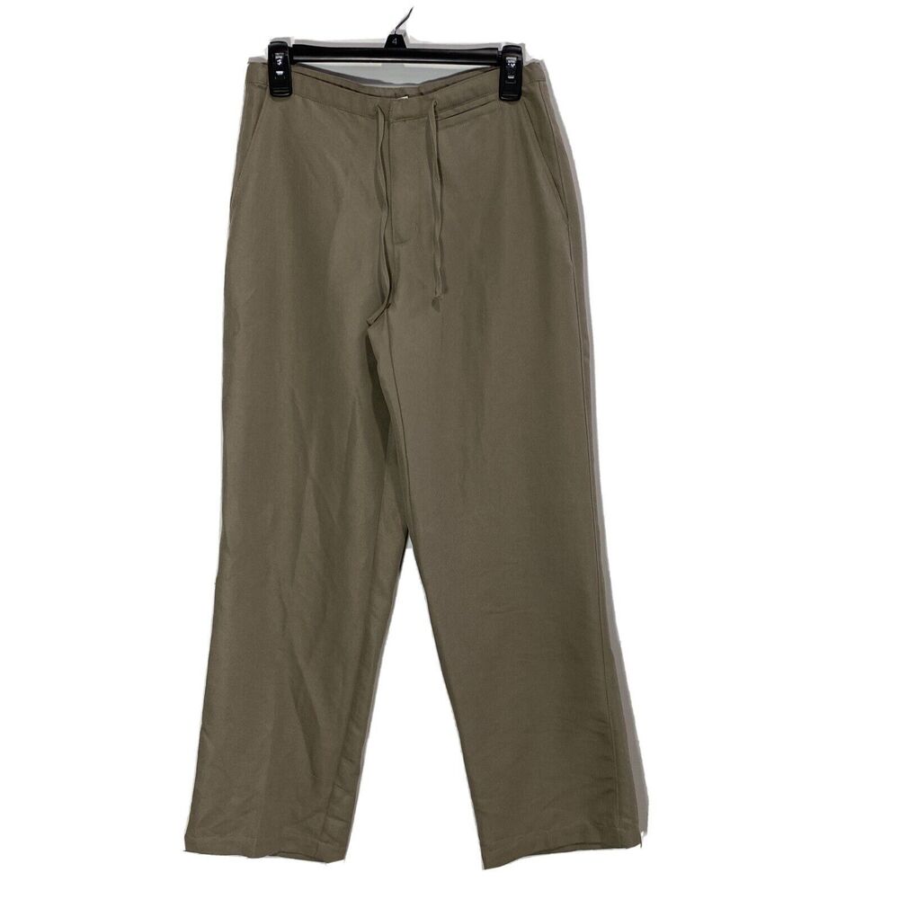 North Face Pants SMALL Tan Beige Twill Pocket Drawstring Hiking‎ Workwear